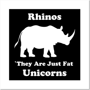 Fat Unicorn rhino Posters and Art